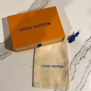 Louis Vuitton cardboard box with canvas jewelry bag